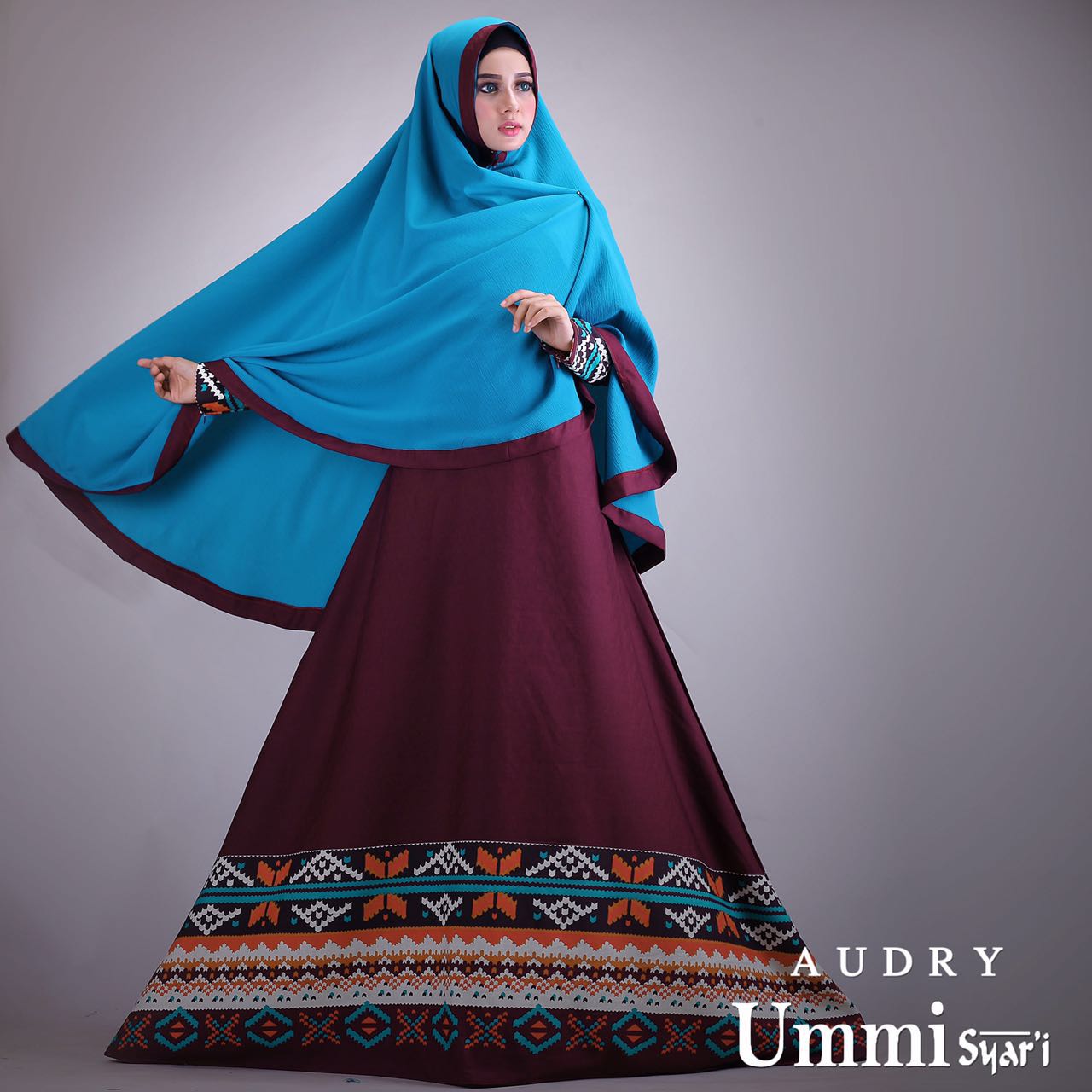 Contoh Model Baju  Hijab  Simple  Audry Syar  By Az Zahra 